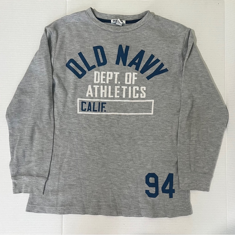 Old Navy Heather Gray Waffle Knit Top